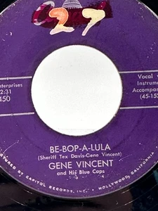 Gene Vincent 45 “Be-Bop-A-Lula / Woman Love” Capitol F3450 1956 Rockabilly - Picture 1 of 6