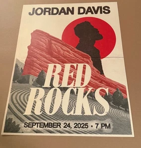 Jordan Davis Red Rocks Anfiteatro 24/09/2025 poster tour Colorado - Foto 1 di 1