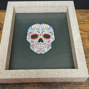 Colorful Sugar Skull Wall Art - Picture 1 of 4