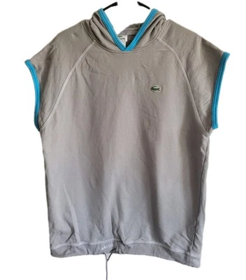 Jersey con capucha polar manga corta Lacoste para hombre talla 5 (L) gris  Foto 1 de 4