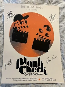 Cartel firmado por elenco cheque en blanco en Broadway Olly Moss ayuntamiento arte impresión podcast - Imagen 1 de 2