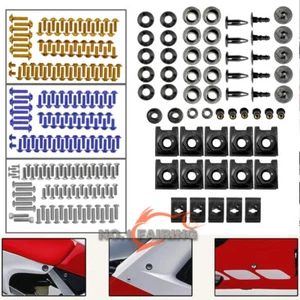 Complete Motorcycle Fairing Bolts Bodywork Screws For YAMAHA 1998-2020 YZF R1 R6 - Picture 1 of 18