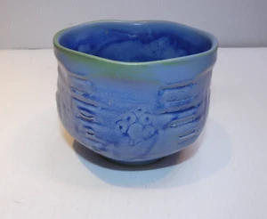 Jarrón de cuenco de cerámica artístico Alex Solla, tonos azules - Imagen 1 de 6