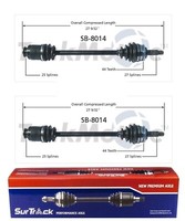 SurTrack Pair Set of 2 Front CV Axle Shafts For Subaru Impreza Manual FWD 93-94