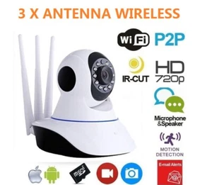 Cámara IP Cam Wi-Fi HD 1080P Inalámbrico LED 3 Antenas Energía Wifi Yoseee - Imagen 1 de 3