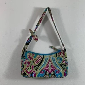 Vera Bradley Shoulder Bag Purse Womens Small Silk Bella Paisley Daphne Quilted - Picture 1 of 16