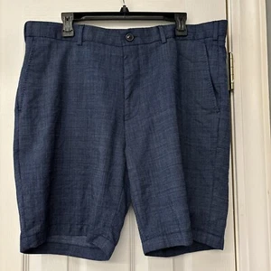 Hart Schaffer Mens Chino Shorts Casual Blue 9” Inseam Surf Skate Flat Front 38 - Picture 1 of 8