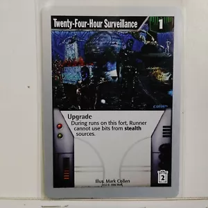 TWENTY-FOUR-HOUR SURVEILLANCE -- NETRUNNER CCG -- LIMITED v1.0 --- NM - Picture 1 of 1