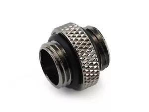 XSPC G1/4" 5mm Male to Male Fitting - Black Chrome Finish - Picture 1 of 2