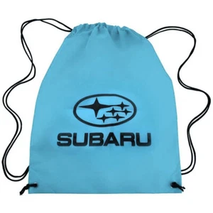 SUBARU GEAR Light Blue Promotional Cinch Drawstring Backpack BAG Lightweight - Picture 1 of 1