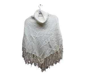 Select Women's White Poncho Size Small (A23) - Picture 1 of 8