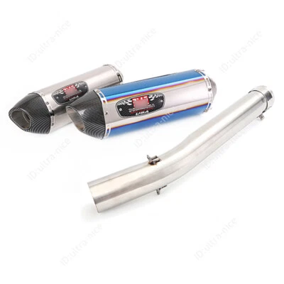 For Suzuki GSXR 1000 2005 2006 Exhaust System Middle Pipe 51mm Muffler Slip On - Image 1 of 4