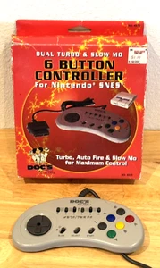 VINTAGE 1994 DOC'S HI TECH DUAL TURBO SLOW MO 6 PULSANTI CONTROLLER SNES NINTENDO - Foto 1 di 11