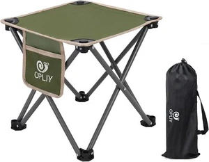 Camping Stool, Folding Samll Chair Portable Camp Stool (Green, L 13.5") - Picture 1 of 9