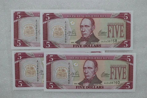 LIBERIA - 4 OLD BANKNOTES B27 #34 Cover