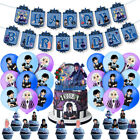 Adams Family Wednesday Theme Happy Birthday Banner Toppers Balloons Party Decors