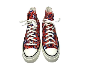 Chuck Taylor Converse Culture Print 70 Hi Red/Blue/White US SZ 11 UK SZ 9 Womens - Afbeelding 1 van 9