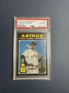 2020 Topps Heritage Yordan Alvarez Action Variation RC Astros PSA 10 - Bild 1 von 3