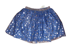 Cat & Jack Blue Tulle Hanukkah Dreidel Skirt Silver Accents Size (M 7/8) NEW - Picture 1 of 3