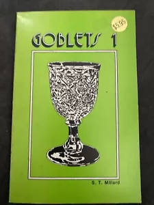 Goblets 1 by S.T. Millard Tapered Flutes Cut Glass Crystal Hobnail Pattern - Imagen 1 de 5