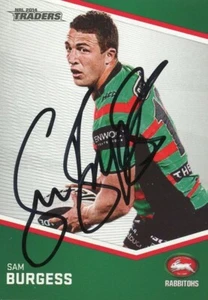Signed 2014 South Sydney Rabbitohs NRL Premiers ESP Traders Card - Sam Burgess - Bild 1 von 3