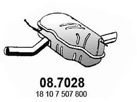 Silencieux arrière ASSO 08.7028 BMW 3 Compact/3 Compact/3 Compact - Photo 1/1