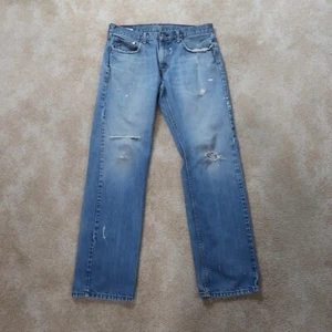 Levi's 559 Relaxed Straight Fit Jeans Men's 33x34 Distressed Blue Denim - Picture 1 of 17