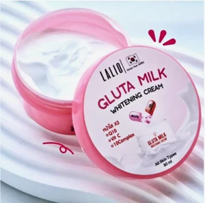 Gluta Milk Whitening Cream Skin Q10 Vit C Moisturized Smooth Face Lalio 80ml. - Bild 1 von 9