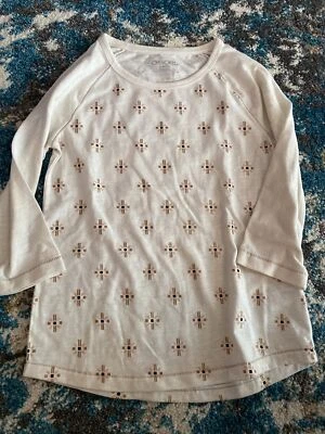 Top manga larga LN Cherokee Girls CREAM GEOMETRIC, 7/8 Foto 1 de 3