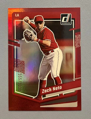 2023 Panini Donruss - Holo Red #103 Zach Neto /2023 - Image 1 of 2