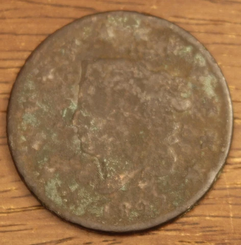 1822 Large Cent Good Detail Ugly Damaged..............Lot 7569 Cover