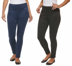 Andrew Marc Women's Super Soft Stretch Faux Suede Pull On Pants - Picture 1 of 17