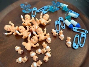 Vintage Baby Boy Cupcake Bakery Topping Baby Shower Gift Decorations Keepsake - Picture 1 of 9