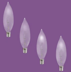 Sylvania 25W Double Life B10 Candelabra Base Light Bulbs Clear 4 Pack - Picture 1 of 6