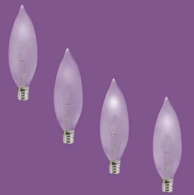 Sylvania 25W Double Life B10 Candelabra Base Light Bulbs Clear 4 Pack - Image 1 of 4