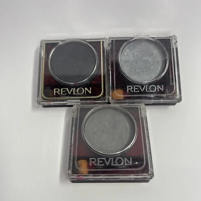 Vintage 80s  Revlon Afterglow Extra-Soft Super Frost Shadows Set Of 3 Greys - Image 1 of 3
