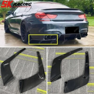 For BMW F06 F12 F13 M6 12-19 Carbon Fiber Rear Diffuser Side Splitter 2PCS Foto 1 de 4