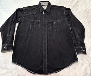 Panhandle Rough Stock Western Shirt Pearl Snap 100% Cotton Size L - Picture 1 of 17