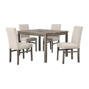 Best Master Furniture Dining Set Table+4-Chairs Wood Antique Natural Oak 5-Piece - Picture 1 of 3