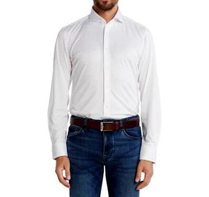 BOSS Camicia Uomo Tessuto Elasticizzato Slim Fit 50503533 Colore Bianco - Picture 1 of 4