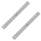 2 Pcs Cork Stainless Steel Ruler Metric Mm Rulers Mechanical Woodworking