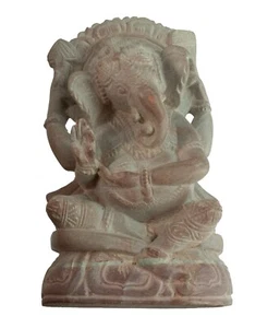 Statuetta Ganesh IN Pietra Ollare Divinità Indù India - 186 - Picture 1 of 9