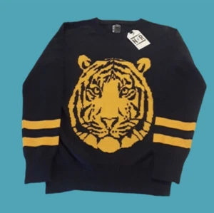 Suéter Clásico Preppy Icono Tigre Azul Marino - Niños Talla 8 - Imagen 1 de 3