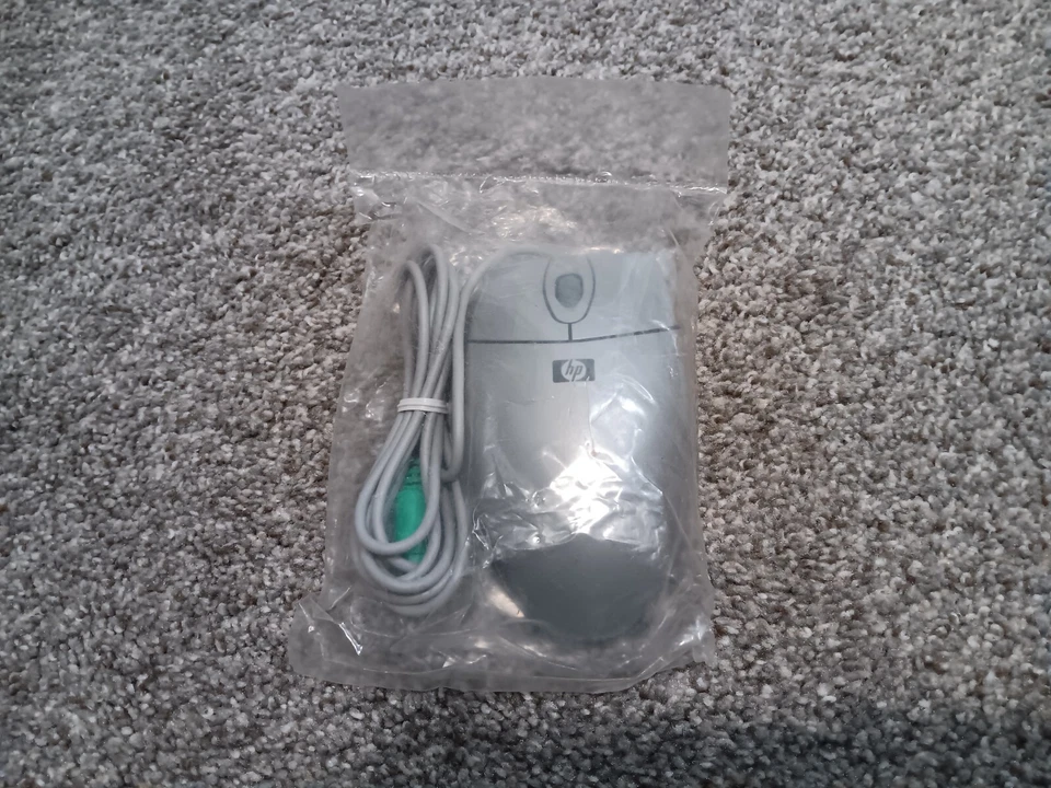 HP P813I Standard PS/2 Gray Wired Trackball Mouse NEW - Image 1 of 3