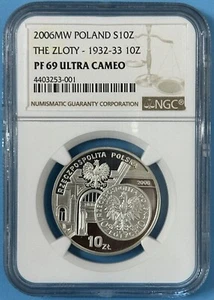 Poland 2006 10 Zloty Zlotych Silver History Polish Queen Jadwiga NGC Proof 69 DC - Picture 1 of 2