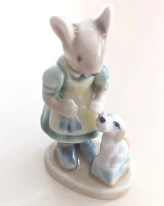 Vintage Mouse Drying Dog On Box - Hand Painted Marked - Picture 1 of 6