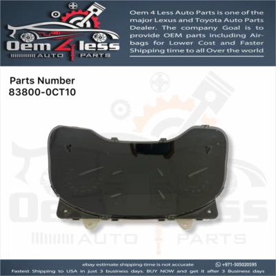 Оригинальный спидометр приборной панели Toyota Tundra 2018, 2019, 2020 годов выпуска 83800-0ct10 - Изображение 1 из 4