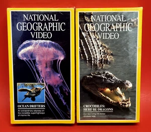 National Geographic Video Ocean Drifters & Crocodiles: Here be Dragons VHS NEW - Picture 1 of 4