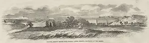 Ingeniero de la Guerra Civil General Herman Haupt Railroad Bridge sobre Potomac Creek Run Va - Imagen 1 de 1