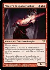 1X Markov Blademaster - Dark Ascension - Italian, NM/EX MTG CARD